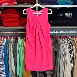 L’Agence pink sleeveless exposed back zipper 2 pocket sheath dress size XS